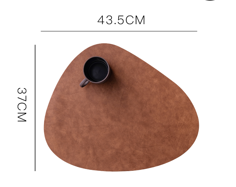 Waterproof Leather Placemat with Heat Insulation Pad